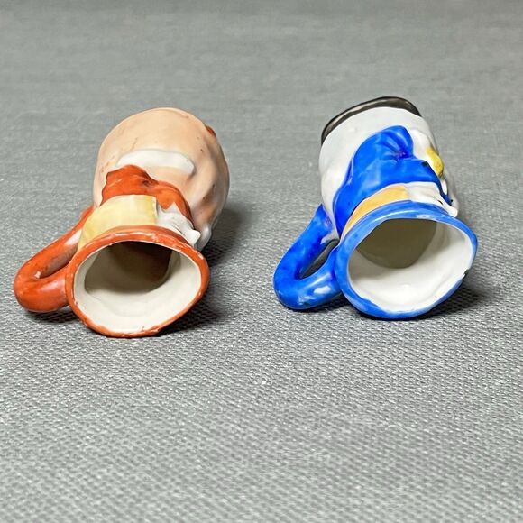 Vintage Miniature 2” Toby Jug Pitchers Colonial Woman Set 2" Tall-Occupied Japan - Picture 7 of 10